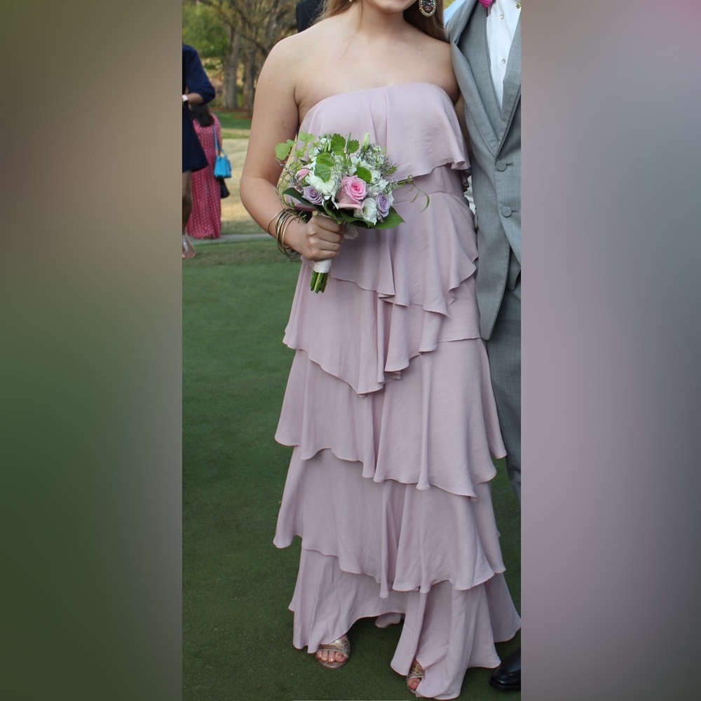 MAJORELLE Lilac Asymmetrical Ruffle Dress